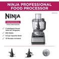thumbnail image 5 of Restored Ninja BN600 Professional Plus Food Processor, 850 Watts, 3 Functions for Chopping, Slicing & Dough with 9-Cup Processor Bowl, 3 Blades, Food Chute & Pusher, Silver (Refurbished), 5 of 5