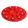 thumbnail image 4 of DOLITY Shrimp Slider Tray Multifunctional Round 9 Slots Egg Serving Tray Homes Hotel Red, 4 of 9