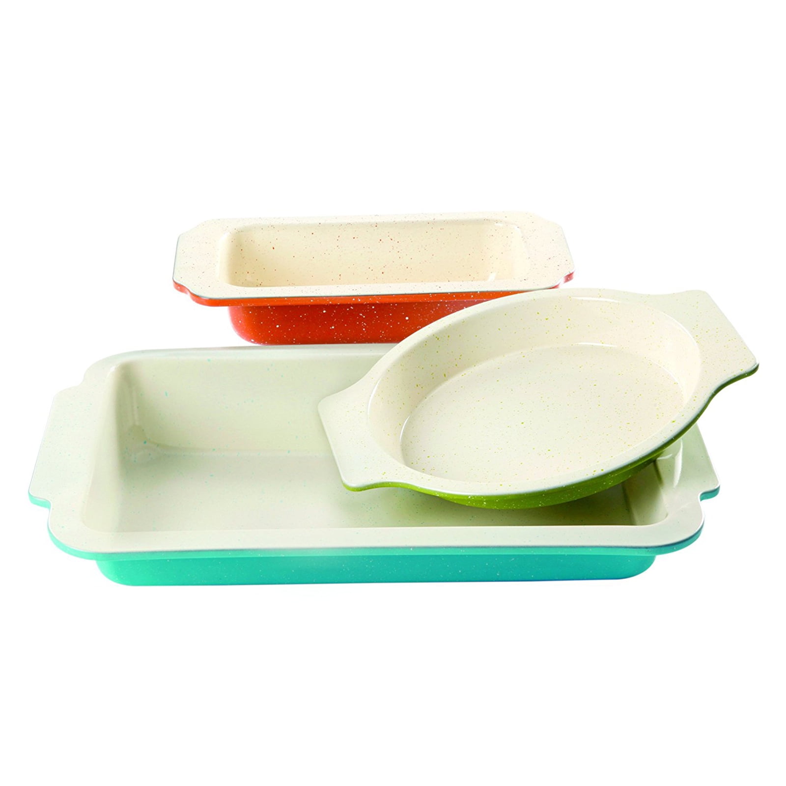 Gibson Home Colorsplash 3 Piece Imbue Bakeware Set in Assorted Colors