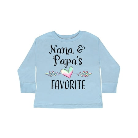 

Inktastic Nana and Papa s Favorite- Heart Grandchild Gift Toddler Boy or Toddler Girl Long Sleeve T-Shirt