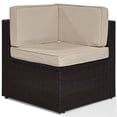 thumbnail image 1 of Crosley Palm Harbor Chaise d'Angle de Patio en Osier, Brun et Sable, 1 of 9