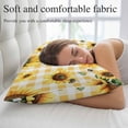 thumbnail image 5 of Yellow Sunflower Lumar Pillow Covers,Vintage Country Bee Plaid Ginger Check Breathable Throw Pillow Cases with Invisible Zipper,Decorative Pillowcase Pillows Protectors for Sofa Bed Chair 16"x24", 5 of 9