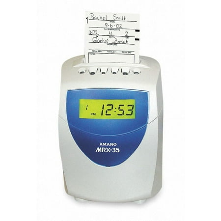 Amano Time Clock,Digital,LCD MRX-35/A140