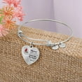 thumbnail image 4 of Bird God Has You Premium Bangle - Heart Bangle Bracelet (Personalized Engraving Option), 4 of 5