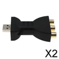 thumbnail image 1 of Cable adaptador de audio y video RCA Hugo 2 piezas USB macho 3RCA hembra, 1 of 9
