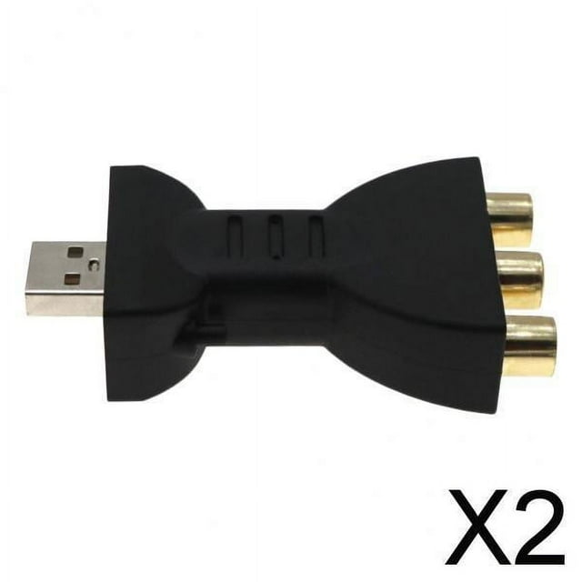 Cable adaptador de audio y video RCA Hugo 2 piezas USB macho 3RCA hembra