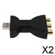 thumbnail image 1 of Cable adaptador de audio y video RCA Hugo 2 piezas USB macho 3RCA hembra, 1 of 9
