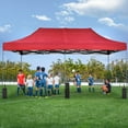 thumbnail image 4 of Ainfox 10x20 Heavy Duty Pop up Canopy Tent with Weighted Sandbags,Outdoor Shade Instant Folding Event Gazebo with Wheeled Bag,Red, 4 of 10