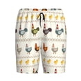 thumbnail image 4 of Wukai Funny Chicken Men’s Short Pajama Pants With Pockets Soft Sleep Pj Shorts for Men-Large, 4 of 6