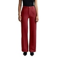 thumbnail image 1 of Women's Elastic Button Knit Wide Leg Loose Fit Casual Pants - Comfortable, Versatile & Machine Washable, 1 of 4