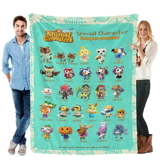 Throw Blanket for Animal Crossing Bed Couch Home Decor Soft Warm Flannel Blanket for Kids Boys Girls Gifts 30x40 Inch