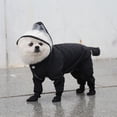 thumbnail image 1 of Nvzi Conjunto de impermeable y botas de lluvia para perros, impermeable con botas de lluvia para perros pequeños y medianos, negro, talla M, 1 of 4