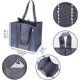 thumbnail image 5 of Paquete de 4 bolsas de compras reutilizables con fondo duro, bolsa plegable, versátil, bolsa de uso diario, se mantiene de pie, duradera (paquete de 4, gris) brillar  Electrónica, 5 of 5