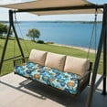 thumbnail image 4 of Xoenoiee Boho Mandala Flower Print 3-Piece Couch Cushion Covers, Stretch Sofa Seat Slipcovers with Non-Slip Elastic Bottom, Washable Furniture Protector for Living Room Outdoor Patio, 4 of 7