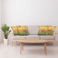 thumbnail image 4 of Ambesonne Flower Throw Pillow Cover 4 Pack, Field with Poppies Farm, 16", Yellow Red Green, 4 of 6
