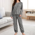 thumbnail image 5 of CQXIDFH Womens Pajama Sets Plus Size Thickened Coral Velvet Pajama Set Warm Winter Loungewear Large Casual Home Wear 2 Piece Lounge Set, 5 of 5