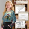 thumbnail image 6 of DISNIMO Christmas Sea Turtle Print Girls Sweatshirt Crop Tops for Kids Teens Cropped Crew Neck Pullover Tops Soft Loose T Shirt Fashion Long Sleeve Clothes, 6 of 7