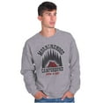 thumbnail image 3 of Morning Wood Campground Pitch A Tent Men's Crewneck Sweatshirt Brisco Brands X, 3 of 6