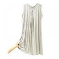 thumbnail image 1 of Modal Lingerie Chemise de Nuit Sans Manches pour Femmes, Robe de Nuit d'Été, Camisoles Unies, 1 of 9