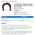 thumbnail image 2 of Front Right Upper Control Arm and Ball Joint Assembly - Compatible with 2007 - 2009 Kia Amanti 2008, 2 of 2