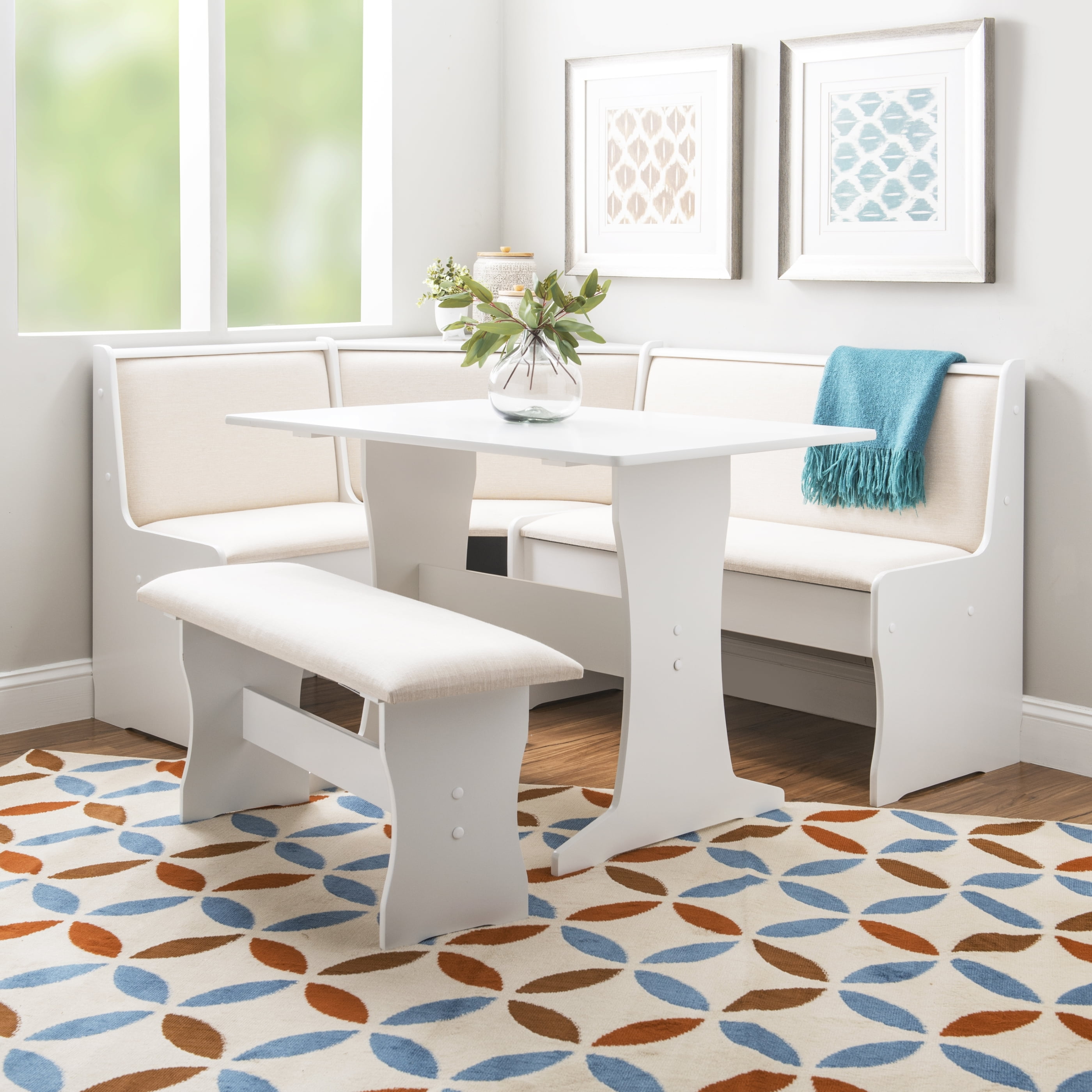Breakfast nook corner bench and table deals