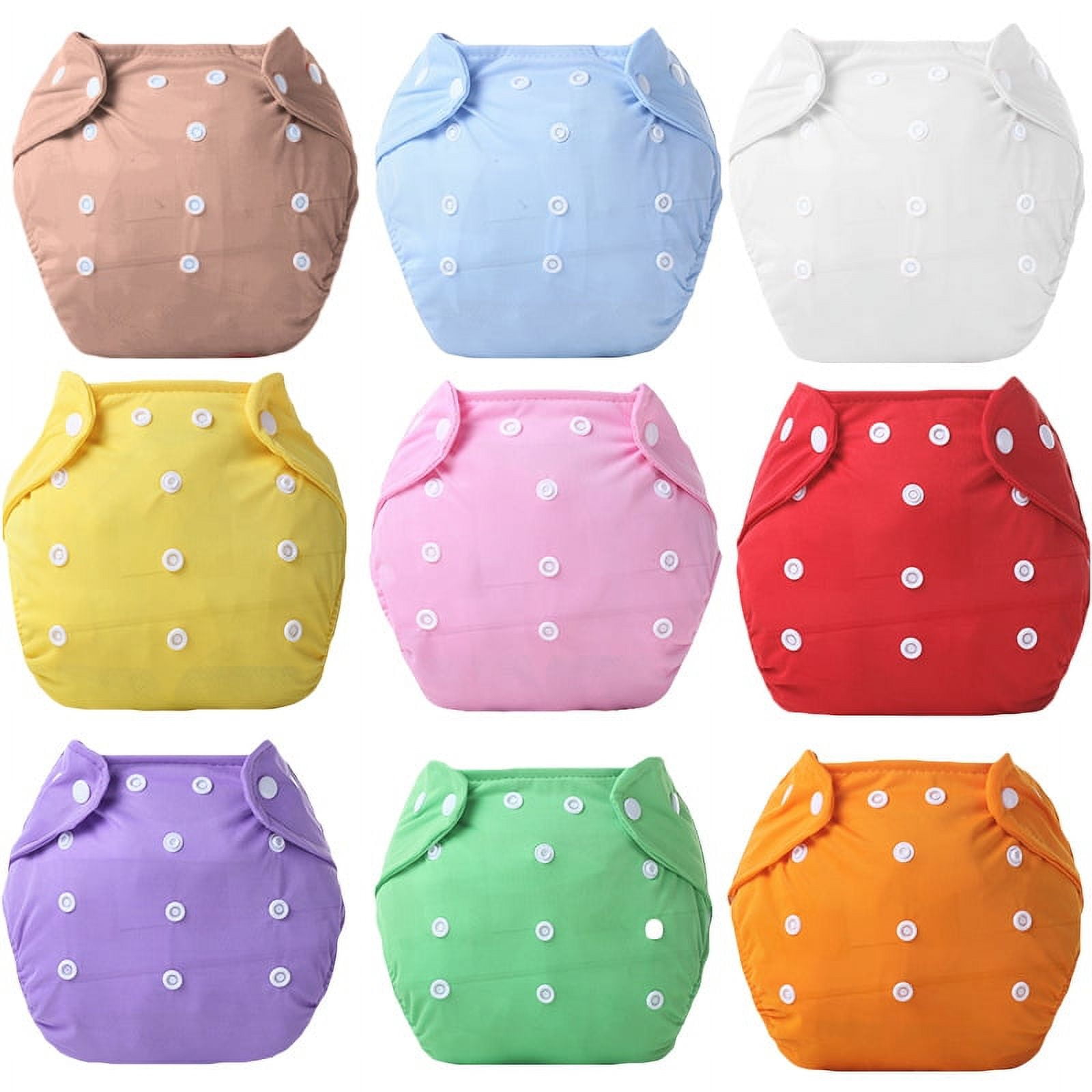 Triani Baby Swim Diapers 8pcs One Size Reuseable Washable & Adjustable for Swimming Lesson & Baby Shower Gifts (0-1 years)