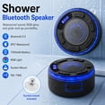 thumbnail image 3 of STARBIAO IPX7 Waterproof Shower Bluetooth Speaker, Portable Wireless Speaker with Suction Cup, Bluetooth 5.3, LED Clock, RGB Light, FM Radio, TWS Pairing, 360° Sound, Black, 3 of 11