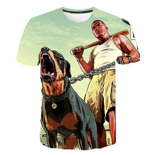 2023 Grand Theft Auto juego GTA 5 niño verano camisetas Cool GTA5 chica camiseta estampado colorido GTA 5 camiseta camiseta divertida Clothing8T Gao Jinjia LED