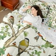 thumbnail image 4 of Feelyou Teen Tree Branches Bedding Comforter Set 7pcs, Bird Buttefly Queen Bedding Sets, 4 of 8