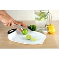 thumbnail image 4 of Dexas Chop & Scoop Cutting Board, 11 by 15 inches, White with Black Handle, 4 of 4