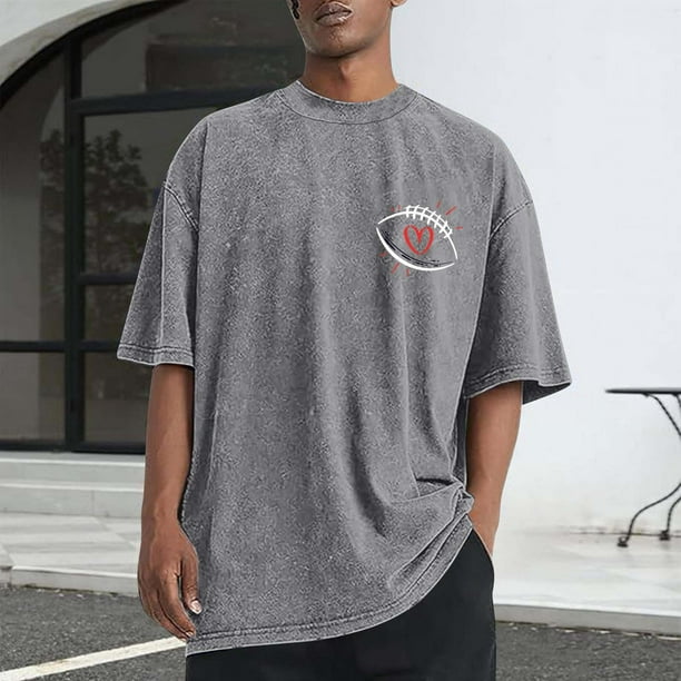 Tops para hombre, blusas y camisas de cuello redondo y manga corta para hombre, camisetas deportivas informales con estampado desgastado para hombre, blusas de cuello redondo y manga corta para hombre