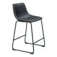 thumbnail image 4 of Smart Counter Stool Black Counter Stool, Transitional Style, Plush and durable faux leather fabric, Plywood, Indoor Bar, 4 of 11