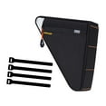 thumbnail image 4 of Bolsa triangular para bicicleta, bolsa para cuadro de bicicleta, accesorios para hombre y mujer, para debajo del tubo de bicicleta con correas para Negro, 4 of 8