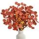 thumbnail image 5 of Tallo de hoja de dinero artificial de Acción de Gracias | Rama de hoja de otoño de naranja falsa de 50cm | Simulación de tela Decoración de poste alto | Centro de mesa de otoño | 1 Pieza, 5 of 7