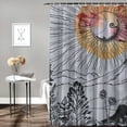 thumbnail image 2 of Orinice Art Nouveau Sun Trees Bathroom Decor Set Colorful Luxurious Polyester Fabric Fashion Shower Curtain with Hooks Washable Shower Curtain for Bathroom Decoration 36x72, 2 of 7