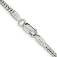 thumbnail image 3 of 925 Sterling Silver Franco Chain Styles Necklace 2.5 mm Diamond-cut Round 24 inch, 3 of 4