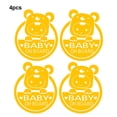 thumbnail image 3 of relayinert 4 Pcs 4 Pcs Autocollants de Voiture pour Bébé Sécurité Parfaite Rappel Jaune, 3 of 6