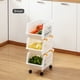 thumbnail image 5 of Bearachild Carrito de cocina movible para restaurante en casa, estante de drenaje de 3 niveles, almacenamiento de condimentos vegetales Organizadores de utensilios de cocina Pequeño, 5 of 6