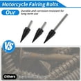 thumbnail image 3 of Pernerías únicas para parabrisas de Harley Davidson Touring Street Glide/ Street Glide Specials 2014-2024 1 perno largo 2 pernos cortos aleación de aluminio negro, 3 of 6