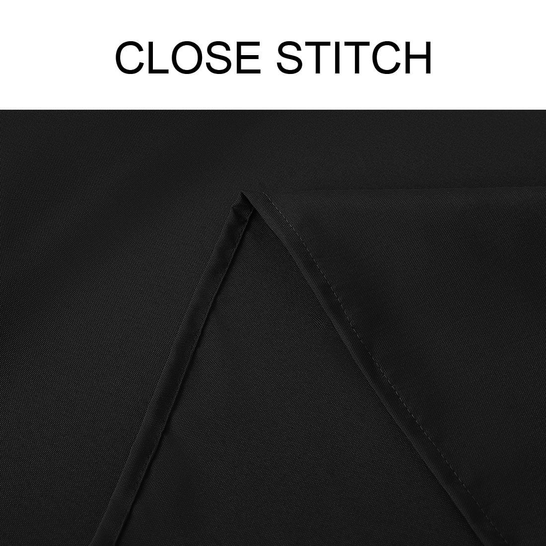 Unique Bargains Square Tablecloth Polyester Table Cover for Wedding Picnic 55" x 55" Black