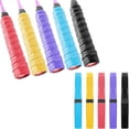 thumbnail image 1 of LOVEVER 5Pcs Tennis Racket Grip Tape  Lightweight Cushion Overgrip Racket  Anti-Slip Precut Handle Wrap  Perforated Super Absorbent Grips with Finish Tape  Badminton Picklebal Dry Feel Cu, 1 of 5