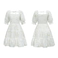 thumbnail image 4 of 7-12T Little Girls Short Sleeve Dresses Kids Print Party Dress, 4 of 9