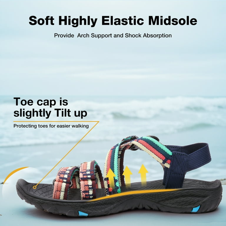OutPro Women's Hiking Sandals, Open Toe, Quick-Drying, Adjustable