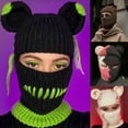 thumbnail image 5 of Yokua Thicken Beanies Neck Warmer Hat Balaclava with Cute Bear Ear for Teen Winter, 5 of 20