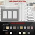 thumbnail image 4 of ENERLITES Decorator Wall Plate, Light Switch or Receptacle Outlet Cover, Gloss Finish, Size 3-Gang, 8833-GY, Gray, 4 of 4