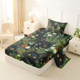 thumbnail image 2 of jejeloiu Watercolor Floral Twin Sheet Sets Kids,Cute Kitten Print Bedding For Girls,3pcs, 2 of 6