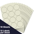 thumbnail image 4 of JAM Paper Circle Label Sticker Seals, 2.5 in Diameter, Ivory, 120 Round Labels per Pack, 4 of 5