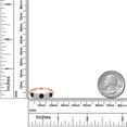 thumbnail image 6 of Gem Stone King 18K Rose Gold Plated Silver Black Onyx and E - F Lab Grown Diamond Wedding-Bands Ring for Women | 1.20 Cttw | Round 4MM | Gemstone December Birthstone | Size 9, 6 of 6