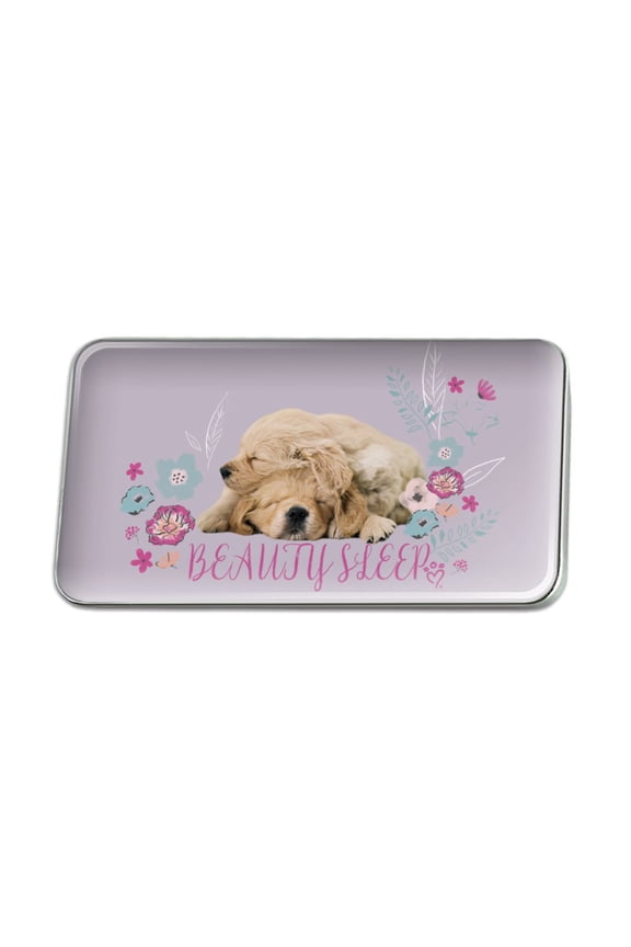 Puppies Dogs Beauty Sleep Metal Rectangle Lapel Hat Pin Tie Tack Pinback
