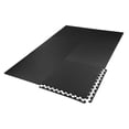 thumbnail image 3 of Gym Foam Mats 3/8 Inch Thick - 100 Sq Ft Interlocking Floor Tiles (24x24) - Steel Pattern Black - Fitness, Gyms, Home Workout, Playrooms, 3 of 6
